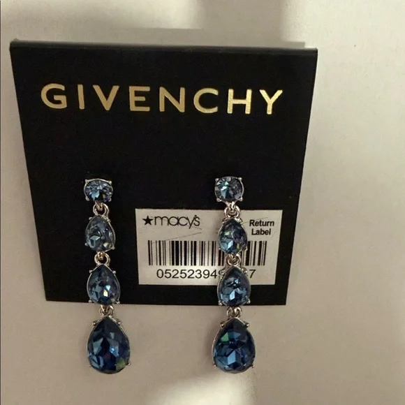 Givenchy Midnight Blue Teardrop Earrings - Picture 4 of 6